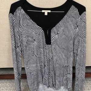 Ella Moss Zebra Long-Sleeve Top